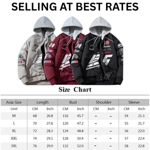 Blouson Bomber Homme Style Course Multi-Patch Brodé Lettres Vintage Streetwear Hip Hop Grande Taille Hiver - Product Image 5