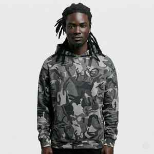 Fabrication de sweats à capuche camouflage en molleton de coton pour l'hiver, sweats à capuche épais pour hommes, sweats à capuche et sweat-shirts et vestes - Product Image 1