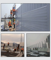 Les murs de barrière de bruit de feuille galvanisée/en aluminium insonorisés réduisent efficacement la barrière de bruit de bruit de la route