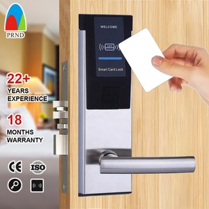 고보안 RFID 카드 호텔 도어락 전자키 카드 스마트 호텔 잠금 시스템 목재 스테인리스 스틸 도어 호텔 스마트 잠금장치 - Product Image 1