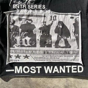 ผู้ผลิตเสื้อผ้าสตรีทแวร์แบบ OEM รับผลิตตามสั่ง ปักลายขาดๆ แบบ Distressed พิมพ์ลายสกรีน เสื้อยืดผู้ชายแขนยาวสองชั้น - Product Image 2