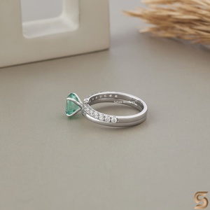 1CT Oval Cut Diamond Engagement Ring Set 18K Solid Gold Dainty Bridal Wedding Band Set For Women <b>Wife</b> Gift - Product Image 2