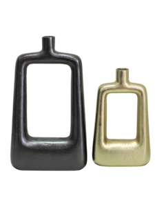 Artesign - Macetero Moderno de Aluminio Chapado en Oro, Rectangular, Escultural, Florero Minimalista para Decoración de Mesa, Ecológico - Product Image 4