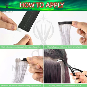 Ensemble de pinces à presser pour extensions de cheveux multicolores, cadre en acier inoxydable, mâchoires en silicone, outil de scellage professionnel - Product Image 6