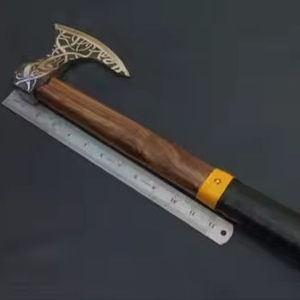 Hacha de cabeza con hoja de acero forjado y mango de madera de 500 mm de longitud para tala de árboles, grado industrial - Product Image 1
