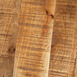 Table de salle à manger moderne industrielle pour la maison, la cuisine ou le restaurant, avec pieds en métal épais de 3x3 pouces et plateau en bois de manguier massif finition brute ou lisse - Product Image 6