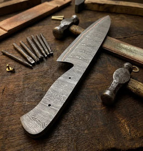 Cuchillo de chef hecho a mano de cobre damasco de PAK ENTERPRISES, hoja completa para cuchillos de cocina, para la fabricación de cuchillos personalizados. - Product Image 5