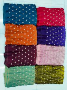 Tissu Rangoli Crush à surface douce, tombé fluide, brillance subtile et texture élégante pour vêtements de mode et tenues ethniques. - Product Image 1