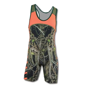 Best Quality Customized Logo Print Men's Wrestling Singlets Sports Fitness Wear Good Selling Customized Logo Print Singlets - Product Image 1
