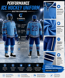 Maillot de hockey sur glace de haute qualité pour équipe sportive, logo personnalisé sur le devant, respirant, coupe classique pour l'hiver - Product Image 1