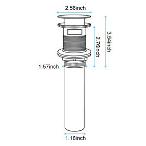 Desagüe de lavabo con rebosadero de acero inoxidable 304 para lavabo de encimera, accesorio de grifo con tapón emergente - Product Image 6