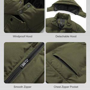 Men's Winter Puffer <b>Jacket</b> With Stand Collar Zipup Design Breathable Quick Drying Outing To Wear Low Price <b>Waterproof</b> <b>Jacket</b> Men - Product Image 3
