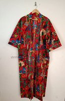 Robe kimono en coton à motifs floraux, conçue pour les femmes qui aiment les vêtements de nuit confortables et le style maison