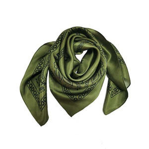 Bandana carré vert olive avec motif Paisley en polyester, décontracté, multifonctionnel, utilisable en toutes saisons - Product Image 2