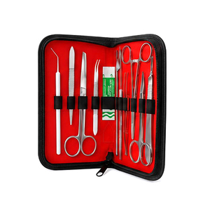 <b>12</b>-Piece Stainless Steel Dental Surgical Instrument Set with CE Certification Class I Manual Tools Red Case - Product Image 4