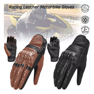 Guantes de Motociclismo de Invierno 2026, Largos, de Cuero, Antideslizantes, Antiviento, con Pantalla Táctil y Protección para los Nudillos, para Hombre - Product Image 1