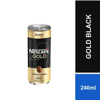 Nes Gold 240ml Kaleng Kopi Instan Hitam Robusta Arabica Rasa Krim Cokelat Premium Lembut Siap Minum Malaysia