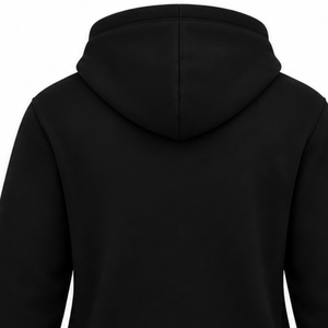 Sudadera con capucha y media cremallera negra personalizada con gráfico de la hermandad Sigma Gamma Rho para mujer, estilo universitario, informal y urbano. - Product Image 3