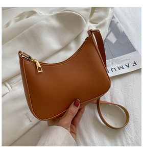 New Designer Solid Color PU Underarm Shoulder Bag for Women Small <b>Square</b> Light Luxury Waterproof Dumpling Bag with Zipper - Product Image 5