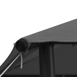 Grand gazebo carré pliable en acier avec auvent et pergola pour charbon de bois - Product Image 5