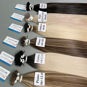 Venta al por mayor Precio de fábrica Punta de queratina I Tip Extensiones de cabello Fácil de colocar Punta de cabello en colores Sin desprendimiento Sin enredos - Product Image 5