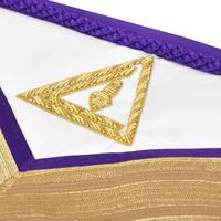 Ensemble Cadeau d'Accessoires de Régalia pour les Chevaliers Templiers du Rite de York et du Conseil Royal Arche : Tablier, Épingle à Cravate et Boutons de Manchette