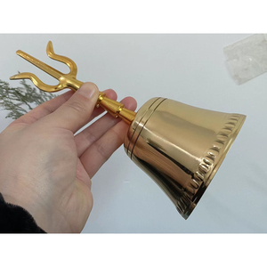 Fancy Decorative Brass Trishul Bell Metal Bell Decorative <b>Swinging</b> Bell Craft for Christmas Decoration & Home Decor Accessories - Product Image 3