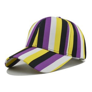 หมวกเบสบอลกีฬากันน้ำลายธงสีรุ้ง LGBT ปรับได้ พิมพ์โลโก้ปักลายตามสั่ง - Product Image 3