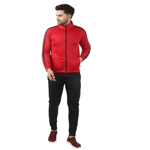 Conjunto Deportivo Clásico para Hombre, Negro y Blanco, con Rayas Laterales Dobles, Chaqueta con Cierre y Cuello Alto, Pantalones de Pierna Recta, 2 Piezas, Venta al Por Mayor - Product Image 4