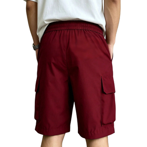 Professionally Made Men's Solid maroon Color <b>Knee</b> Length Shorts Lightweight Men's Regular Fit Shorts For Summer Season - Product Image 3