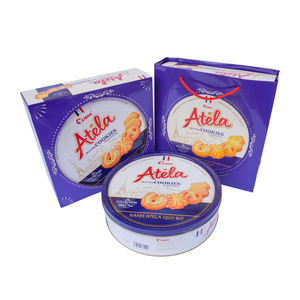 Fresh Butter Cookies Wholesale 220G Natural Ingredients Metal <b>Tin</b> Box OEM ODM - Product Image 1