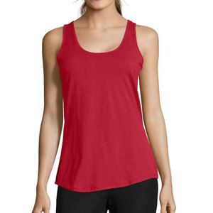 Camiseta sin mangas de punto verde claro liso para mujer, cuello redondo, informal, transpirable, 100% algodón, largo regular - Product Image 2
