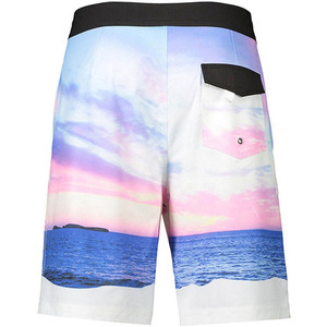 Shorts de bain décontractés pour hommes, taille élastique, 100 % polyester avec filet, caleçons de plage en nylon, shorts de course à cordon de serrage - Product Image 3