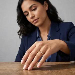Luxury Rose Gold Princess Cut Lab Grown Diamond Open Cuff <b>Ring</b> Minimalist Bypass <b>Adjustable</b> Band IGI Certified Gold Anniversary - Product Image 1