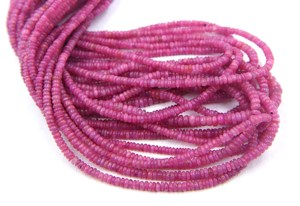 Natural Pink <b>Ruby</b> Sapphire Smooth Roundel Beads High Quality Gemstone Beads for Jewelry Making - Product Image 6