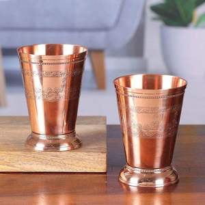 Tasses isothermes en cuivre poli lisse pour boissons froides et fêtes - Product Image 5