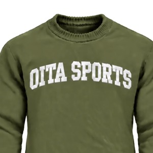 Custom Olive Green Men Crew Neck Sweater Long Sleeve Soft Knit <b>Pullover</b> Casual Winter <b>Jumper</b> Ribbed Trim with Raised Chest - Product Image 6