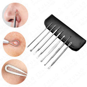 Top Quality 7 Piece Stainless Steel Acne Comedone Extractor Kit Blackhead Blemish and Pimple Removal Facial <b>Tools</b> - Product Image 6