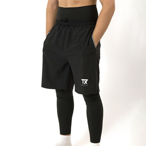 Men's Islamic Awrah High Street Mid Swimming Trunks Cargo <b>Shorts</b> Solid Canvas <b>Spandex</b>/Polyester Custom Logo Quick Dry Drawstring - Product Image 2