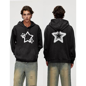 Sudaderas con Capucha Oversize con Estampado Gráfico para Mujer y Hombre, Estilo Y2K, con Lavado Ácido, de Forro Polar Grueso, Unisex - Product Image 2