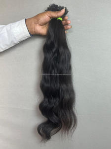 100% Extensions de cheveux humains indiens de qualité supérieure I-Tip respectueux de la chaleur longue durée Look naturel Styles de vagues profondes et lâches - Product Image 3