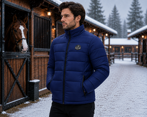 เสื้อเบสเลเยอร์ผู้ชาย Tough Tack สีกรมท่า ผ้าโพลีเอสเตอร์น้ำหนักเบา แบบควิลท์ สำหรับฝึกซ้อม แห้งเร็ว ปิดด้วยซิป ทรงหลวม สีพื้น เหมาะสำหรับฤดูหนาว - Product Image 2