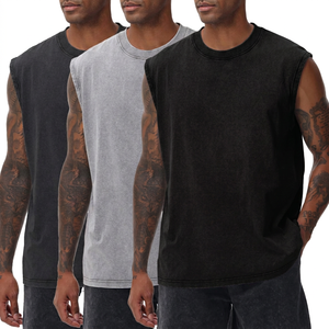 Men's Sleeveless O-Neck <b>Tank</b> <b>Top</b> Solid Color Casual <b>Knitted</b> Cotton Muscle Shirt Pink Gray <b>Black</b> - Product Image 2