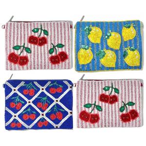 Eco Friendly Fashion Beaded Embroidery Travel Coin Pouch Custom Pattern Seed Beads Coin Purse with Handmade Embroidery - Product Image 5