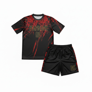 ชุดฟุตบอลแบบขายส่งพร้อมสกรีนโลโก้และหมายเลขตามสั่ง ชุดยูนิฟอร์มฟุตบอลครบชุดสำหรับผู้ชาย ชุดกีฬาซับลิเมชั่นสำหรับฝึกซ้อม - Product Image 5