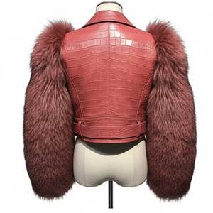 Chaquetas de Cuero Genuino para Mujer, Estilo Clásico Vintage, con Cierre, Color Rosa, con Logotipo Personalizado, Novedades RTS - Product Image 3