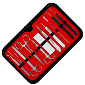 Kit d'instruments chirurgicaux manuels en acier, ensemble de base d'outils de suture avec coussin d'entraînement pour la formation médicale en clinique et à l'hôpital - Product Image 5