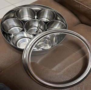 Elegante Organizador de Especias de Acero Inoxidable para Cocina con Tapa de Vidrio y Cuchara para Almacenamiento - Product Image 6