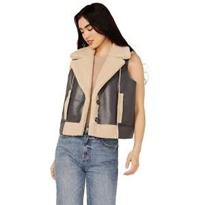 Chaleco de gamuza estilo rodeo occidental para mujer, con flecos, corto, con botones, cortavientos, personalizable, precio de fábrica al por mayor - Product Image 1