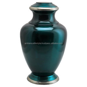 Ambience <b>Lifestyle</b> Modern Gold Trim Brass Cremation Urn American Style Adult Female Ashes Memorial <b>Bag</b> Wholesale for Men Women - Product Image 5